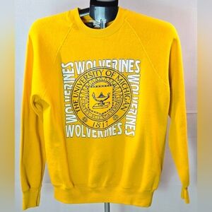 Vintage 90's Single Stitch Lee University Of Michigan Crewneck Sweatshirt